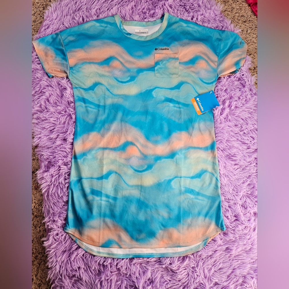 Columbia Fork Stream Dress Aquamarine Undercurrent | Youth XL 18/20